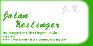 jolan meilinger business card